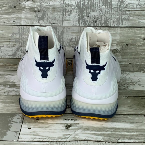 Under Armour Project Rock 1 White Gold Navy Gym - Picture 5 of 11